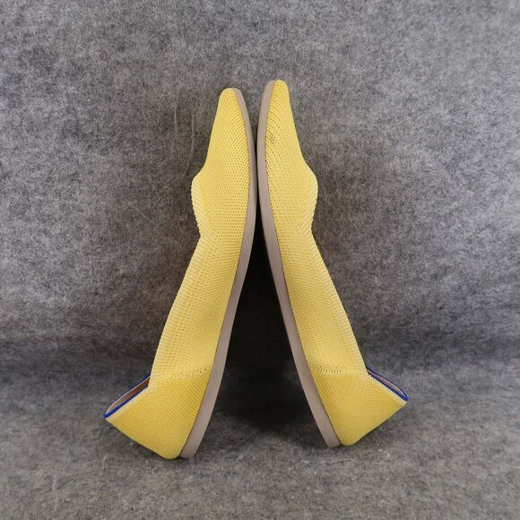 Rothy's Shoes Womens 8 Ballet Flat The Point Slip On Yellow Classic Comfort Knit - Picture 8 of 16
